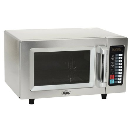 Nexel Commercial Microwave Oven, 0.9 Cu. Ft., 1000 Watts, Touch Control, Stainless Steel 242945